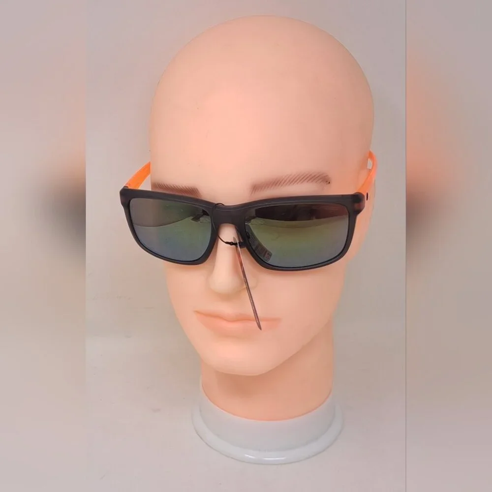 NWT Sundog Men's Sunglasses Golf Sport Orange Black 485132 Plasma 100% UVA